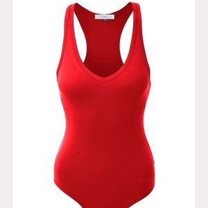 Red Racerback BodySuit